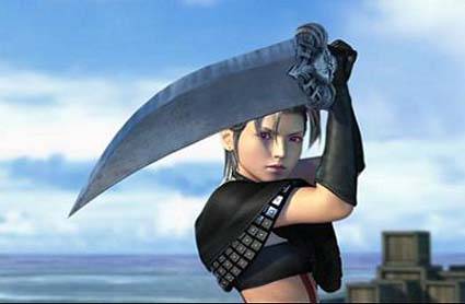 The goth-looking rebel Paine of Final Fantasy X-2